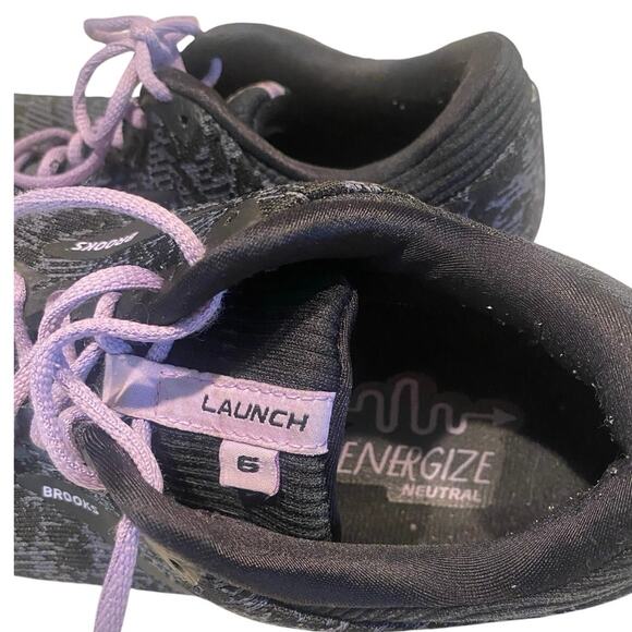 Brooks "Launch 6" Women's Running, Sneaker, Black/Purple, Size 8, Athletic - Picture 7 of 10